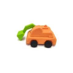 gomme jouet camion orange vert