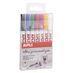 Set marqueurs permanents couleurs Apli