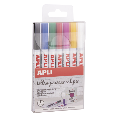 Set marqueurs permanents couleurs Apli