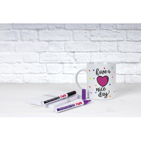 Marqueurs permanents Apli pointe fine 1-2mm pack 7 couleurs