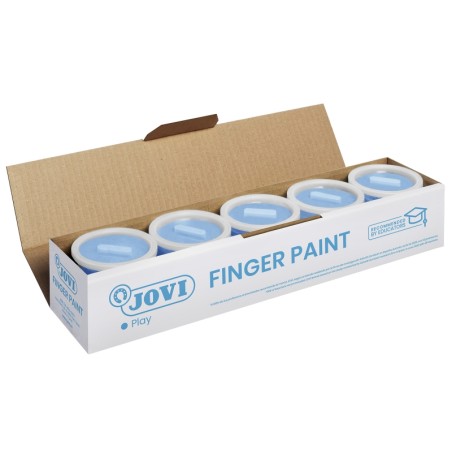 ✅ LOT de 5 Pot de peinture au doigt Jovi - Peinture au doigt 125 ml - Couleurs miscibles - Texture gélatineuse en stock