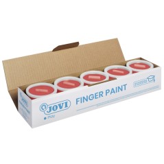 ✅ LOT de 5 Pot de peinture au doigt Jovi - Peinture au doigt 125 ml - Couleurs miscibles - Texture gélatineuse en stock