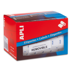 Apli Rouleau d'Etiquettes PVP Orange Fluo Amovibles 16.0 x 22.0mm