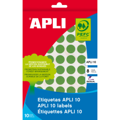Apli Minibag Etiquettes Couleurs Assorties Ø 19.0mm 5 Feuilles