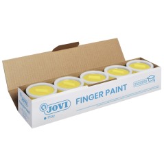 ✅ LOT de 5 Pot de peinture au doigt Jovi - Peinture au doigt 125 ml - Couleurs miscibles - Texture gélatineuse en stock