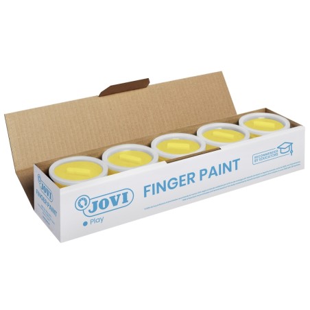 ✅ LOT de 5 Pot de peinture au doigt Jovi - Peinture au doigt 125 ml - Couleurs miscibles - Texture gélatineuse en stock
