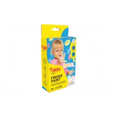 ✅ Jovi Finger Paint Coffret de 6 pots de peinture au doigt - Ingrédients naturels - Miscible - Texture gélatin en stock