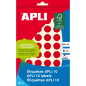 Apli Labels 10 Rouge Ø 16mm 8 Feuilles