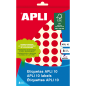 Apli Labels 10 Rouge Ø 13mm 8 Feuilles