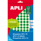 Apli Labels 10 Vert Ø 10mm 8 Feuilles