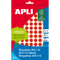 Apli Labels 10 Rouge Ø 10mm 8 Feuilles