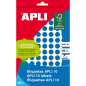 Apli Labels 10 Bleu Ø 10mm 8 Feuilles