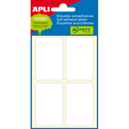 Étiquettes Minibag Apli Blanc 34.0 x 53.0mm 6 Feuilles