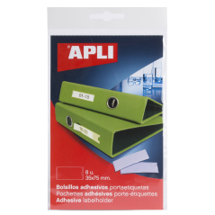 Pochettes adhésives Apli pour étiquettes - 35 x 75 mm - Modifiez les informations sur l'étiquette en fonction de vos besoins
