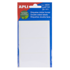 Etiquettes Apli Blanc Double Face 34.0 x 67.0mm
