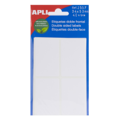 Étiquettes blanches double face Apli 34,0 x 53,0 mm