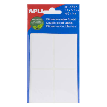 Étiquettes blanches double face Apli 34,0 x 53,0 mm