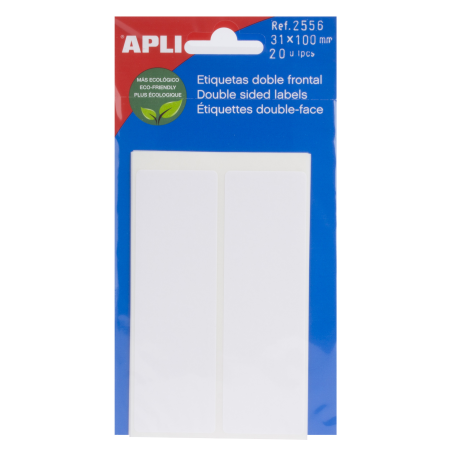 Étiquettes blanches double face Apli 31,0 x 100,0 mm
