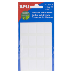 Etiquettes Apli Blanc Double Face 16.0 x 22.0mm