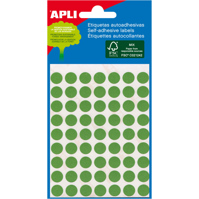 Apli Green Minibag Labels 34,0 x 67,0 mm 5 Feuilles