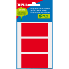 Étiquettes Minibag Apli Rouge 34.0 x 67.0mm 5 Feuilles
