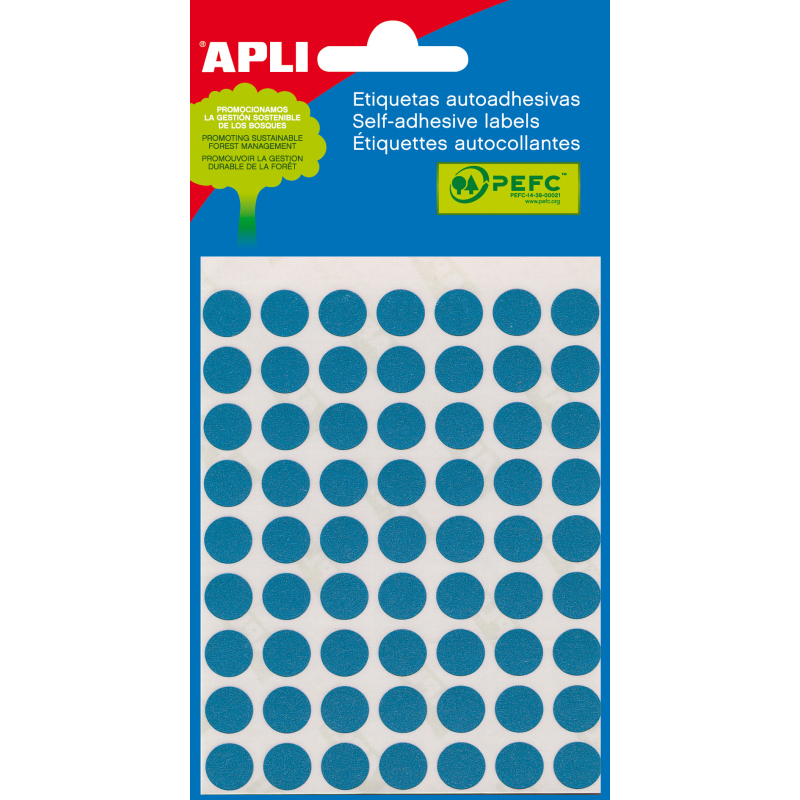 Apli Blue Minibag Labels 34.0 x 67.0mm 5 Feuilles