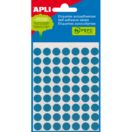 Apli Blue Minibag Labels 34.0 x 67.0mm 5 Feuilles