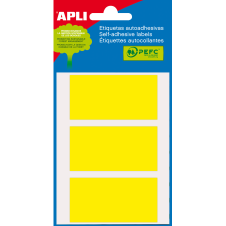 Apli Jaune Minibag Étiquettes 34.0 x 67.0mm 5 Feuilles