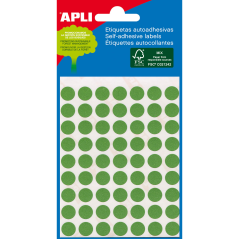 Etiquettes Minibag Apli Vert Ø 8.0mm 3 Feuilles