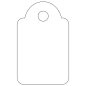 Étiquettes suspendues Apli Blanc 15 x 24 mm 1 000 U.