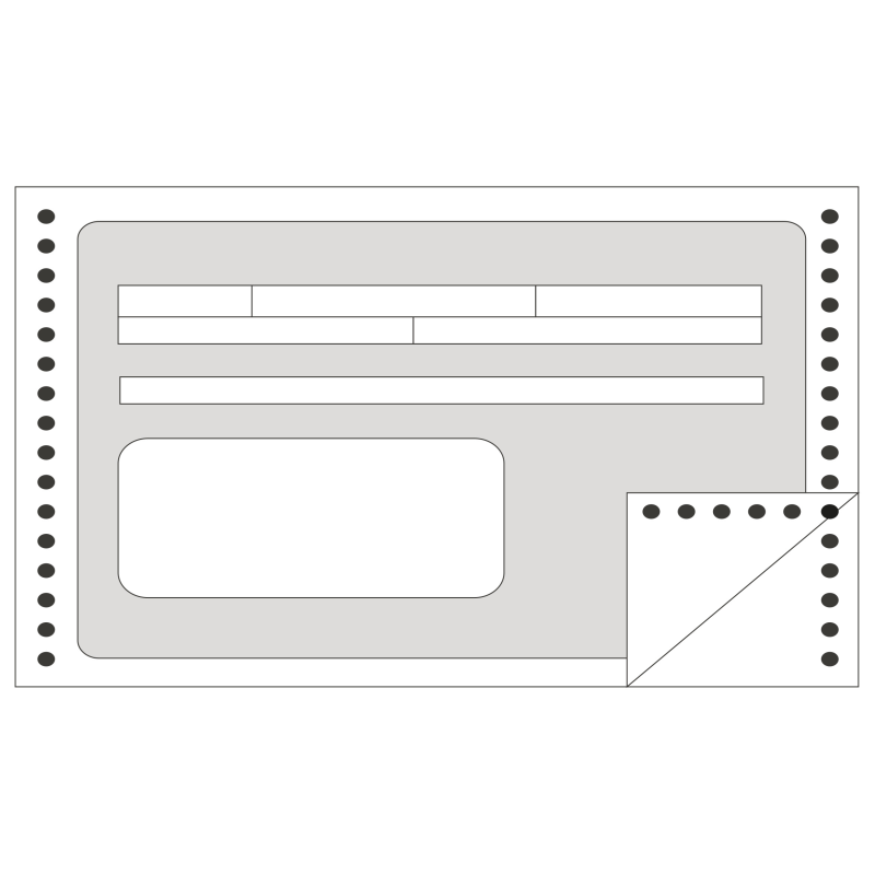 Formulaire de reçu continu Apli 240 mm x 4 pi - 1 copie - Numérotation séquentielle - Papier autocopiant - Blanc