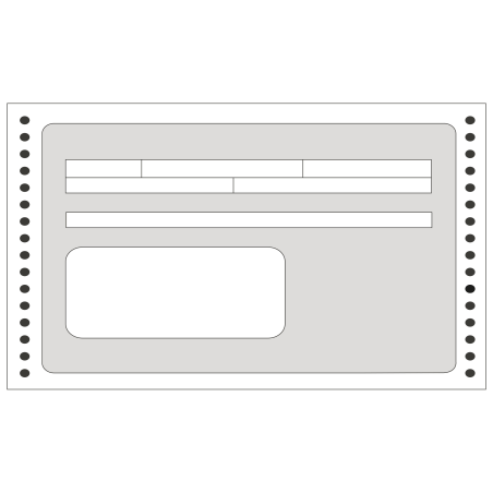 Formulaire de reçu continu Apli 240 mm x 4 pi - 1500 U - Impression de haute qualité - Papier autocopiant - Séparation facile