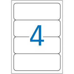 Apli Jaune Etiquettes Classeur 190.0 x 61.0mm 20 Feuilles