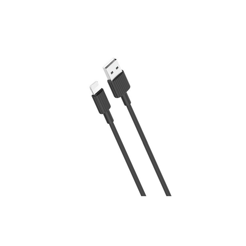 Câble USB Silicone XO NB156 - Lightning - 2.4A - 1m - Couleur Noir