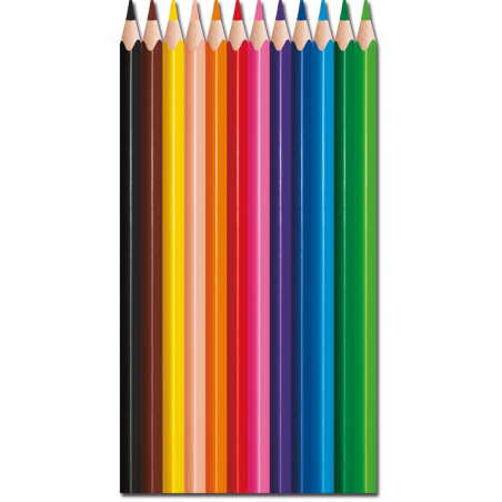 Maped Color´Peps Crayons de Couleur Triangulaires Forts - Sans Bois - Mine 3,2 mm - Pointe Ultra Résistante - Couleurs