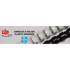 ✅ UP OFFICE Anneaux à relier 12 mm blanc pack de 100 couleur Blanc en stock