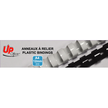 ✅ UP OFFICE Anneaux à relier 12 mm blanc pack de 100 couleur Blanc en stock
