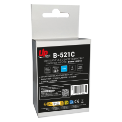 Cartouche compatible Brother LC521 cyan Uprint Premium qualité optimale