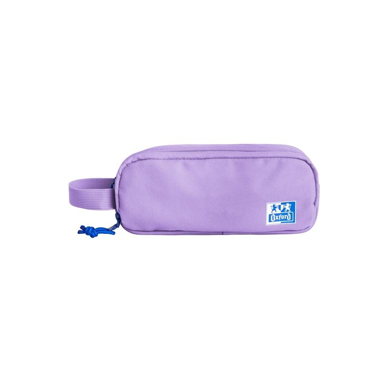 Trousse Oxford B-Smart - 3 Compartiments - Poignée Latérale - En Matière Recyclée - Couleur Lavande