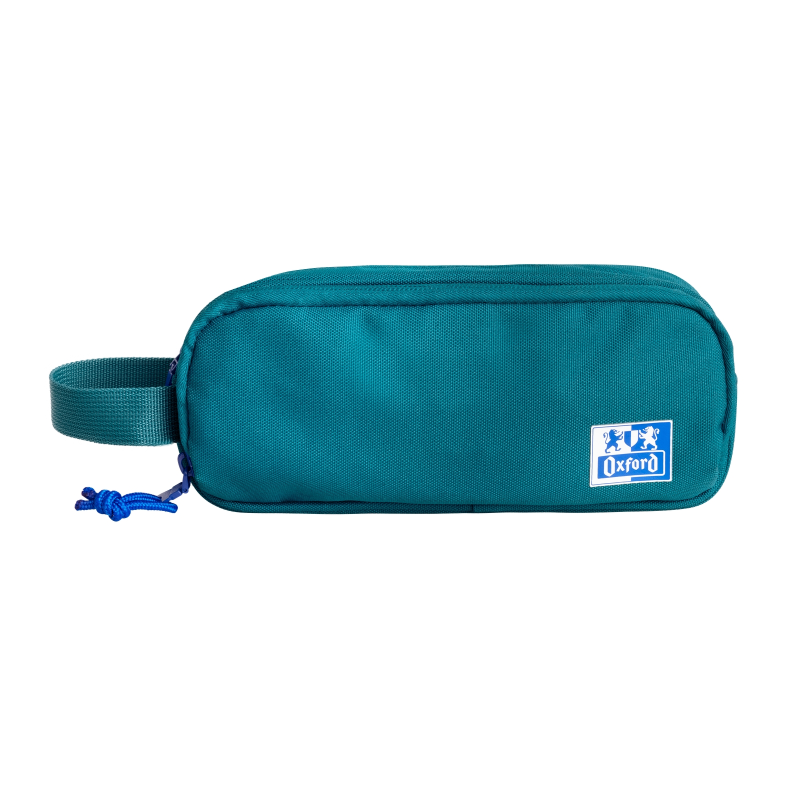 Trousse Oxford B-Smart - 3 Compartiments - Poignée Latérale - En Matière Recyclée - Couleur Aqua