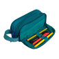 Trousse Oxford B-Smart - 3 Compartiments - Poignée Latérale - En Matière Recyclée - Couleur Aqua