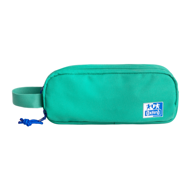 Trousse Oxford B-Smart - 3 Compartiments - Poignée Latérale - En Matière Recyclée - Couleur Turquoise