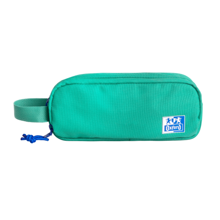 ✅ Trousse Oxford B-Smart - 3 Compartiments - Poignée Latérale - En Matière Recyclée - Couleur Turquoise coul en stock