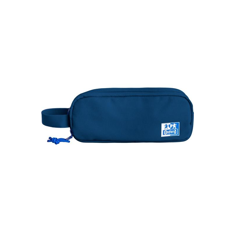 Trousse Oxford B-Smart - 3 Compartiments - Poignée Latérale - En Matière Recyclée - Couleur Bleu