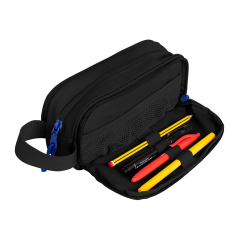 Trousse Oxford B-Smart - 3 Compartiments - Poignée Latérale - En Matière Recyclée - Couleur Noir