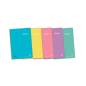 Enri Plus Pack de 5 Carnets Spirales 4x4mm Format Folio Carré - 80 Feuilles 90gr avec Marge - Couverture Plastique - Couleurs