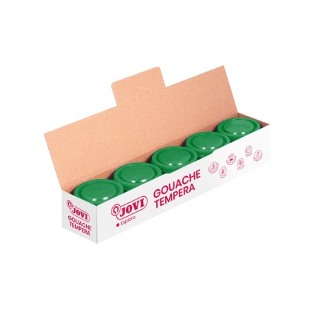 ✅ LOT de 5 Pot de Tempera Jovi School - 35 ml - Couleurs Mélangables - pour Papier, Carton, Bois, Tissu, Pâte en stock