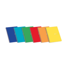 ✅ Enri Plus Pack de 5 Carnets Spirale Format Folio 1 Ligne - 80 Feuilles 60gr avec Marge - Couverture Rigide - C en stock