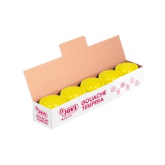 ✅ LOT de 5 Pot Tempera Jovi School - 35 ml - Couleurs miscibles - pour papier, carton, bois, tissu, pâte à mod en stock