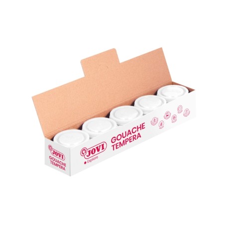 ✅ LOT de 5 Jovi Tempera Bouteille 35 ml - Couleurs Mélangables - Utilisation sur Papier, Carton, Bois, Tissu, P en stock